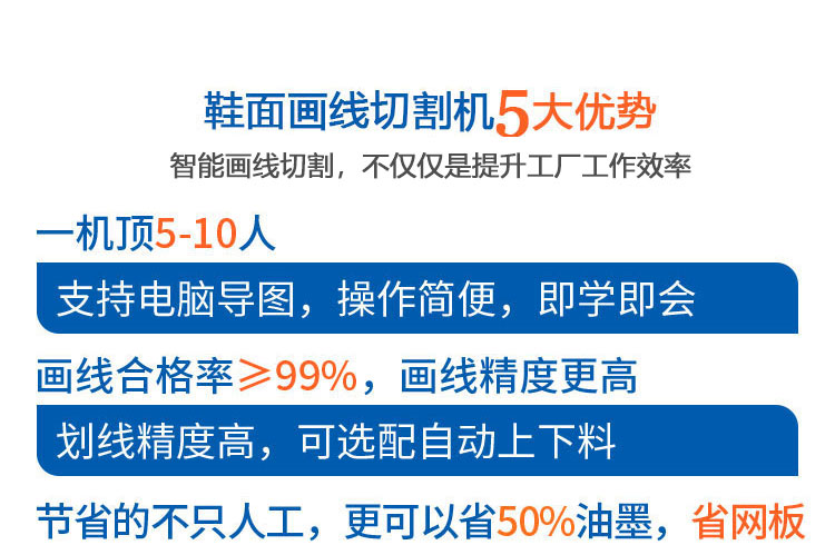 全自動(dòng)智能鞋面畫(huà)線(xiàn)切割一體機